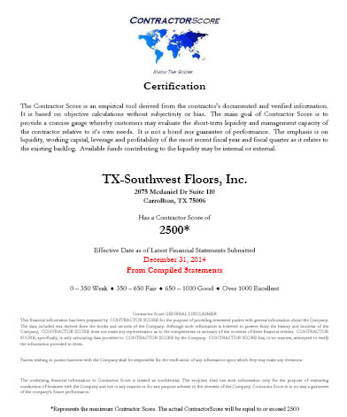 Our Company Texas Southwest Floors